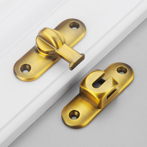 Pestillo de puerta Push-Pull sin perforaciones, cerradura de puerta móvil de aleación de Zinc antirrobo, Perno de inodoro, hebilla de cerrojo de puerta de armario para uso Interior - Product Image 4