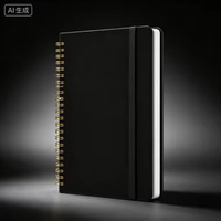 Carnet spirale A5 personnalisé avec élastique, reliure dorée, impression de logo OEM, pour le bureau, l'école ou comme cadeau