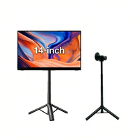 Support de moniteur de bureau magnétique en aluminium, support trépied télescopique réglable en hauteur pour écran portable