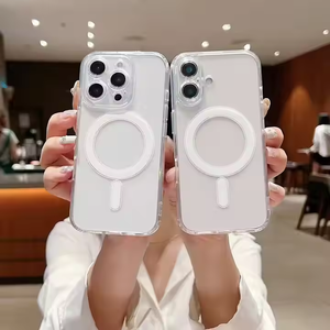 Coque de téléphone transparente en PC magnétique antichoc pour <span class=keywords><strong>iPhone</strong></span> 16E Pro Max, compatible avec <span class=keywords><strong>iPhone</strong></span> 17 16 15 14 13 12 11 - Product Image 3