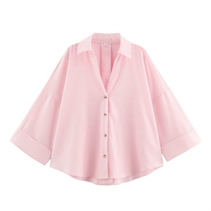 <span class=keywords><strong>Camicia</strong></span> Estiva 2025 Nuova Collezione <span class=keywords><strong>Donna</strong></span> Europea Americana Casual Slimming in <span class=keywords><strong>Lino</strong></span> con Bottoni a Righe Multicolore Eco-Friendly a Maniche Lunghe - Product Image 4