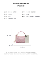 Tas Selempang Mini Hobo Warna Pink Pastel 2026 dengan Pelindung Rivet Kontras, Tas Desainer Wanita dengan Hiasan Rantai