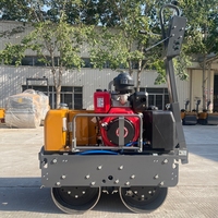 Rouleau compresseur hydraulique manuel à double tambour haute efficacité de 0,3 à 1 tonne pour la construction