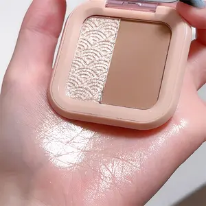 Polvo prensado TATIBEAUTY de alta calidad, bronceador de maquillaje y resaltador, polvo sombreado de contorno, maquillaje cosmético, corrector facial