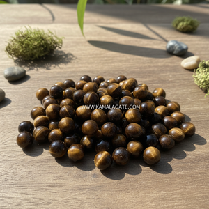 <b>Small</b> 20-22mm Tiger Eye Crystal Ball Natural Agate Gemstone for Healing Semi-Precious Stone Craft Available for Sale - Product Image 3