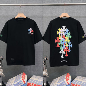 Camiseta Streetwear FCRE Tienda Oficial Auténtica 26SS Nueva <span class=keywords><strong>CH</strong></span> Cross de Manga Corta para Hombre con Letras Sánscritas de Algodón - Product Image 5
