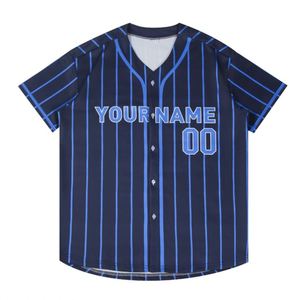 T-shirt de baseball personnalisé de haute qualité à manches courtes et boutons pour hommes, uniforme d'équipe en gros - Product Image 3