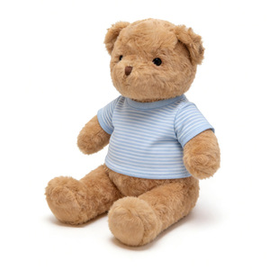 Ours en peluche de haute qualité avec t-shirt, adorable ours en peluche brun clair assis, cadeaux en peluche - Product Image 2