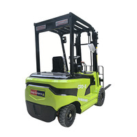 Chariot élévateur électrique à batterie lithium-ion RONGYU RY100, robuste, 3-5 tonnes, 4 roues motrices, contrepoids, avec déplaceur latéral hydraulique