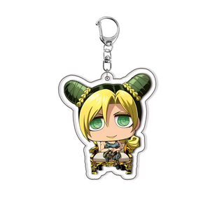 6 nouveaux porte-clés en acrylique transparent de haute qualité, inspirés de l'anime JOJO, avec Giorno Giovanna et <span class=keywords><strong>Bruno</strong></span> Bucciarati, pour sacs à dos - Product Image 4
