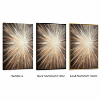 Lumière d'Espoir Impasto, Toile Abstraite Minimaliste Faite à la Main, Grande Peinture Encadrée Prête à Accrocher, Vente en Gros de Tableaux et d'Art Mural pour Bureau