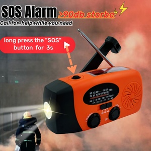 <span class=keywords><strong>2025</strong></span> Mới Nhất Alertsync 6000MAh Xách Tay Khẩn Cấp Hand Crank Năng Lượng Mặt Trời Đài Phát Thanh AM/FM Noaa Với SOS Báo Động, 4 Chế độ Đèn Pin Cho Nhà - Product Image 2