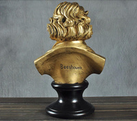 Usine personnalisée à la main célèbre musicien Bronze métal Beethoven buste Statue