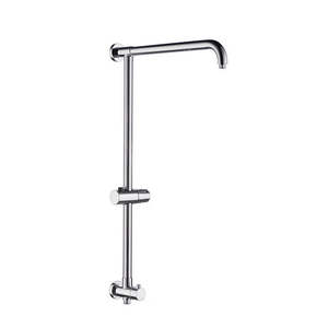 Barre de douche avec entrée d'eau supérieure chromée, longueur 96 cm, pour tringles de rideau de douche - Product Image 1