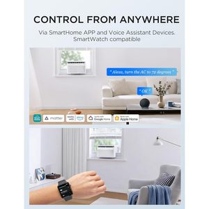 Aire Acondicionado de Ventana Midea de 10000 BTU, Inverter Inteligente, Enfriamiento para 450 Pies Cuadrados, Ultra Silencioso, Blanco - Product Image 5