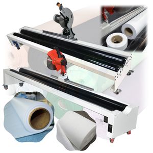 Machine de découpe semi-automatique de rouleaux de ruban, machine de découpe de rouleaux de <span class=keywords><strong>film</strong></span>, machine de découpe de rouleaux de plastique pour bobines de papier - Product Image 1