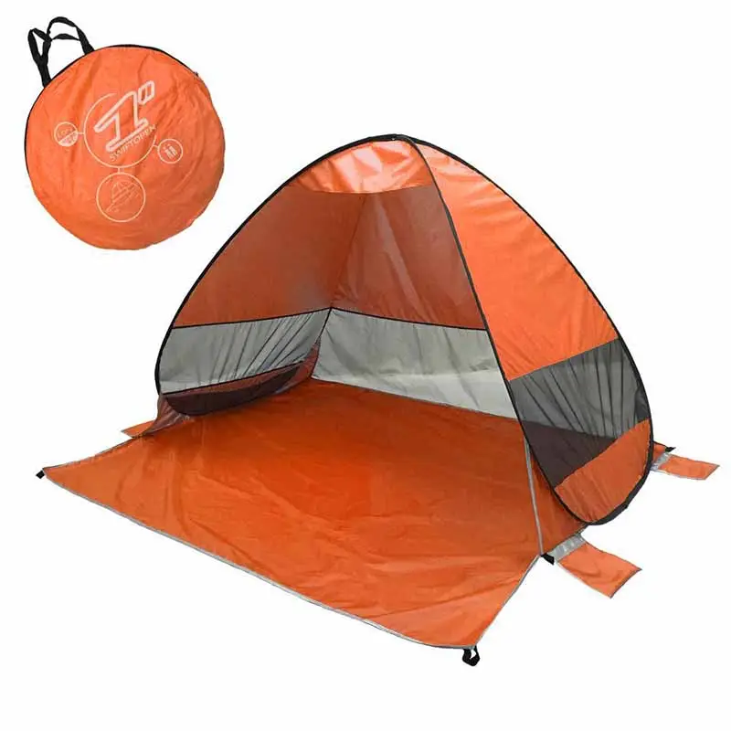 Family Beach Tent Portable Lightweight Foldable Beach Tent Pop up For Sun Shelter