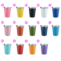 Gobelet isotherme premium en acier inoxydable à paroi simple, coloré, 350 ml et 500 ml, avec conception empilable, idéal pour les bars, les boîtes de nuit et les fêtes.
