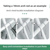Attaches pour serres, clips en fil métallique antirouille pour joints transversaux de tiges en fibre de verre, fabriqués en Chine (Hubei)