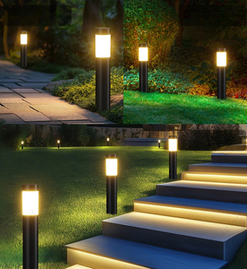 Luz de enchufe de tierra cilíndrica Solar LED de acero inoxidable para exteriores, resistente al agua para patio, <span class=keywords><strong>Villa</strong></span>, jardín, decoración de césped, alimentación de CC - Product Image 5