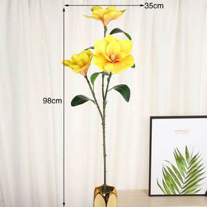 ดอกแมกโนเลียประดิษฐ์จาก Yiwu Datuo Florist ขนาด 35*98 ซม. สีเหลือง ขาวนม ชมพู ม่วง คุณภาพสูง ผลิตจากพลาสติก เหมาะสำหรับตกแต่งบ้าน - Product Image 2