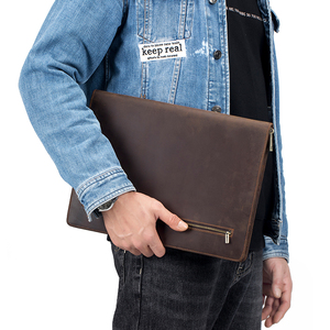 SCHLATUM cuero genuino A4 con cremallera cartera organizador Padfolio Business Reanudar Legal Pad Notebook Binder Folio Folder - Product Image 6
