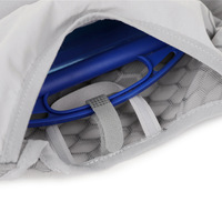 Sac à dos de sport d'été ultra-léger en denim et polyester avec logo personnalisé pour la course, le cyclisme et les activités de plein air, à bandoulière incurvée, OEM ODM
