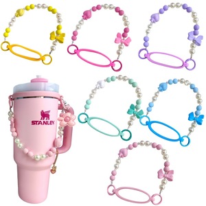 Modern Minimalist Silicone Gel Cup Chain <strong>Set</strong> for Vacuum Flasks Water Bottles &amp; Mugs with Portable Strap Kettle Cover - Product Image 2