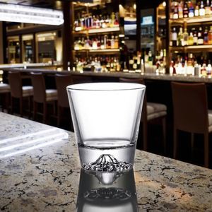 Classic Japanese <b>Crystal</b> <b>Glass</b> <b>Shot</b> <b>Glasses</b> Thick Bottom Snow Mountain Design for Whisky Wine Brandy Hotel Use - Product Image 5
