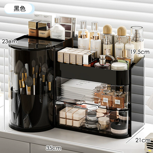 Boîte de rangement cosmétique de bureau en plastique transparent, type tiroir, pour produits de <span class=keywords><strong>soin</strong></span> de la peau, <span class=keywords><strong>maquillage</strong></span> <span class=keywords><strong>et</strong></span> organisation des articles de toilette - Product Image 3