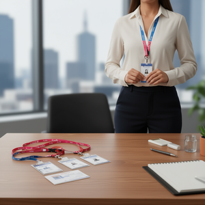 Laccetto da collo Ilan 1,5x45 cm con fermaglio in metallo per porta badge identificativi - Product Image 3