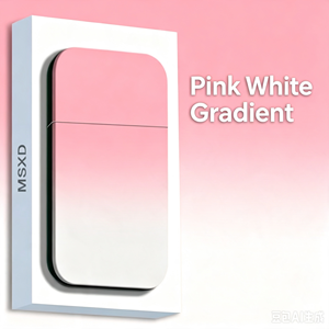 Gradient Color Pink Flame Lighter Portable Windproof Butane <b>Gas</b> Lighter Custom Logo Flip Cover Smoking Cigarette Lighter For Men - Product Image 2