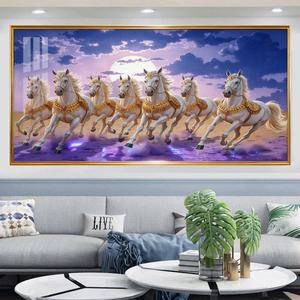 Peinture murale personnalisée en gros pour salon, salle à manger, décoration intérieure, impression HD, peinture sur porcelaine cristalline LED - Product Image 2