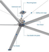 QX 380/220V industriel Singapour mosquée HVLS ventilateur ventilateur de plafond pour atelier