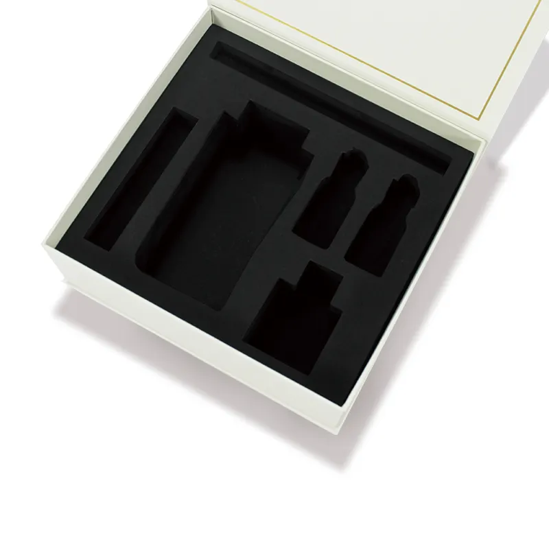 กล่องของขวัญกระดาษแข็งรูปหนังสือแม่เหล็กบรรจุกระดาษแข็งสีขาวกล่องของขวัญแบบปรับแต่งโลจิสติกของคุณเอง