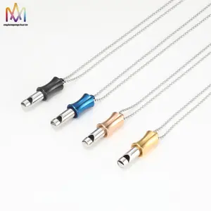 Customized Breathwork Tool Whistle Pendant Necklace Stress Anxiety Relief Mindful Breathing Necklace