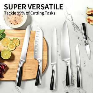 Ensemble de 14 couteaux de cuisine avec bloc en bois, ensemble de couteaux de chef en acier inoxydable pour la cuisine à domicile - Product Image 2