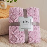 Selimut Fleece Bunga Tebal, Selimut Flanel, Hadiah untuk Selimut AC, Sprei Dewasa, Selimut Sofa TV, Ukuran Besar