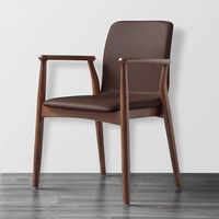 Chaises européennes populaires en bois massif de frêne avec accoudoirs, siège large rembourré, chaise de salle à manger entièrement assemblée pour hôtel, gris