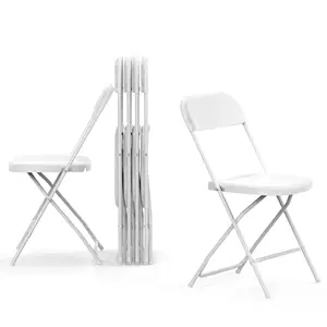 Оптовая продажа, дешевый коммерческий Штабелируемый черный металлический складной стул, Свадебная вечеринка, мероприятия, мебель для дома и офиса, складной металлический стул