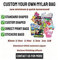 Custom 3.5g 7g 14g 28g Mylar Bags with Jars Boxes Tubes Moisture Proof Full Packaging Solution for Chewing Gum Pet Food Sugar