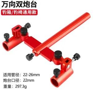 Caja de pesca estándar con cañones dobles.