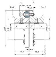 Accouplements flexibles RWN de la série RSK-rupex conformes aux normes allemandes pour les entraînements à grande vitesse, compensant l'inalignement des arbres