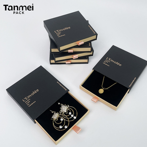Slide Drawer Paper Jewelry <b>Box</b> <b>Gift</b> <b>Box</b> for Ring <b>Earring</b> Pendant Necklace Bracelet Luxury Jewelry Packaging <b>Box</b> - Product Image 2