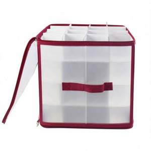 Boîte cadeau de Noël transparente en PVC imperméable, best-seller, boîte de rangement pour boules de Noël, grande capacité, réception - Product Image 2