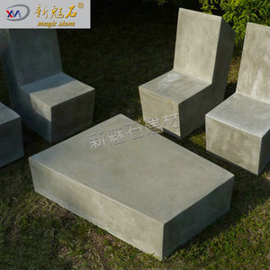Nuevo Conjunto de Bancos de Hormigón para Exteriores Magic Stone, Estilo Moderno Minimalista, Material GRC UHPC, Tamaño Personalizado, Muebles de Jardín - Product Image 1