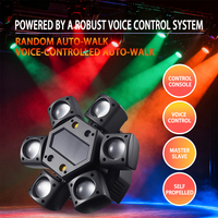 Luz Móvil Profesional de 80W MINI SIX ARMED con 12x3W LED Ra90 1000 Lúmenes, Modo Maestro-Esclavo DMX512 para DJ, Discoteca, Eventos, Bodas