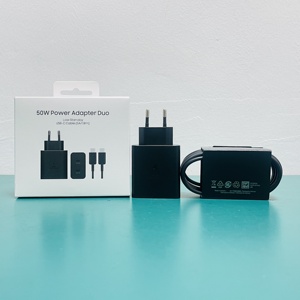 อะแดปเตอร์ชาร์จใหม่ 50W รุ่น T5020 หัวชาร์จแบบ US EU UK ช่องเสียบคู่ พอร์ต USB-C สำหรับ <span class=keywords><strong>Samsung</strong></span> S25ULTRA S24 - Product Image 5