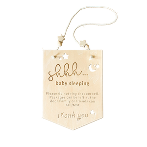 Nicro nouveau Design nuage en forme <span class=keywords><strong>de</strong></span> bébé dormir étiquettes suspendues pour pépinière <span class=keywords><strong>maternelle</strong></span> enfants chambre porte en bois signes bouton décoration - Product Image 6