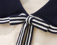 Bas quantité minimale de commande personnalisé femmes pull en tricot Jk Preppy Style col marin femmes pull en tricot à manches longues goutte épaule pull en tricot